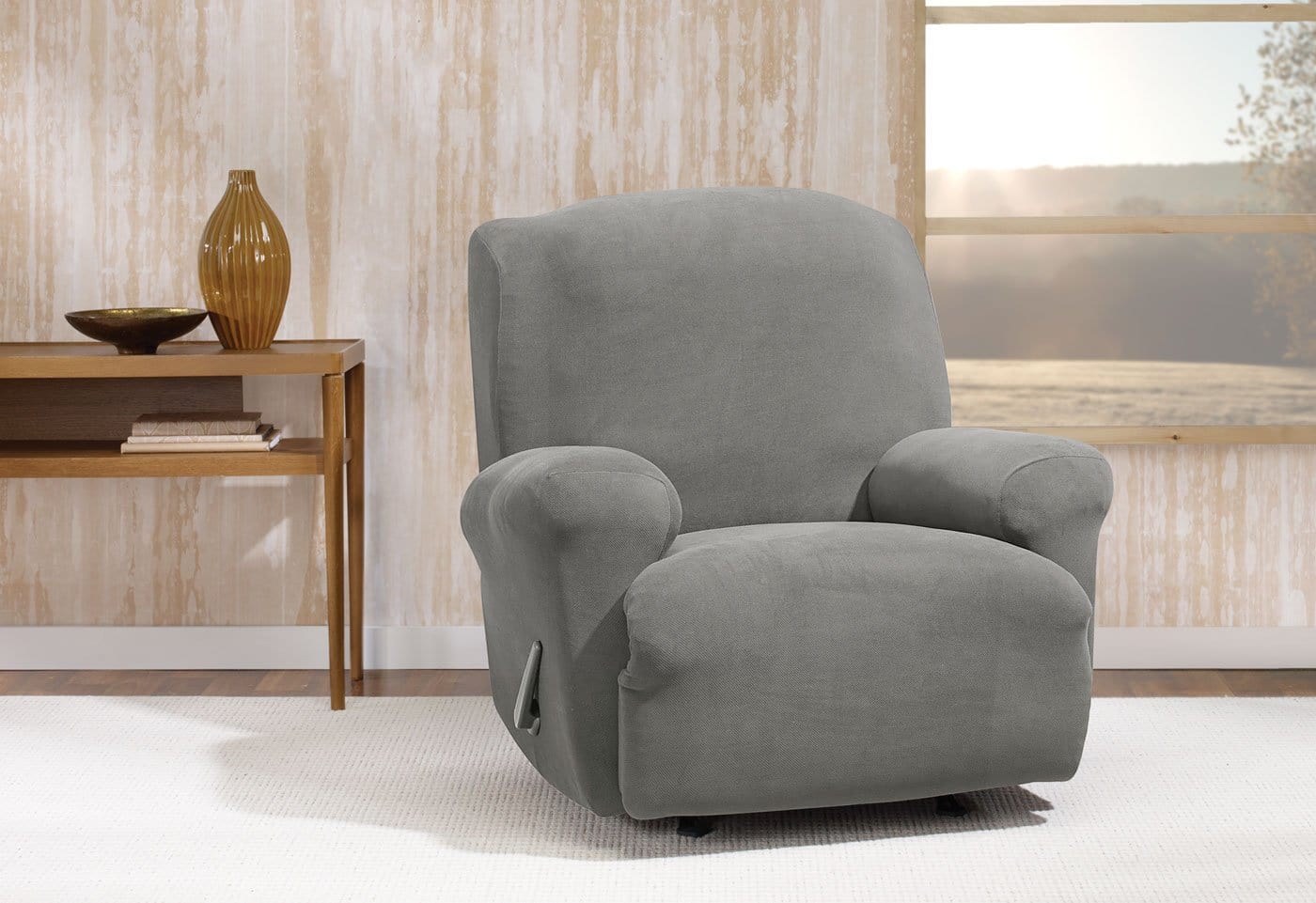 Grey outlet recliner cover