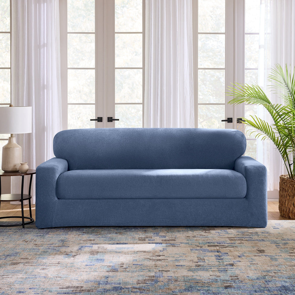 Surefit Sure FIT Non-Slip/Waterproof Sofa Furniture Cover Blue