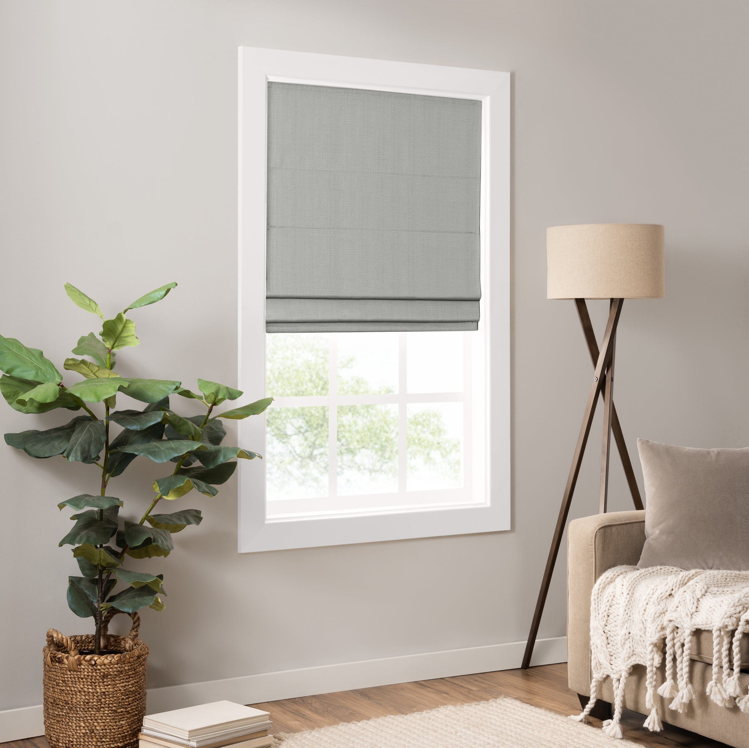 Eclipse® Lane Cordless Roman Shades | Room Darkening – SureFit