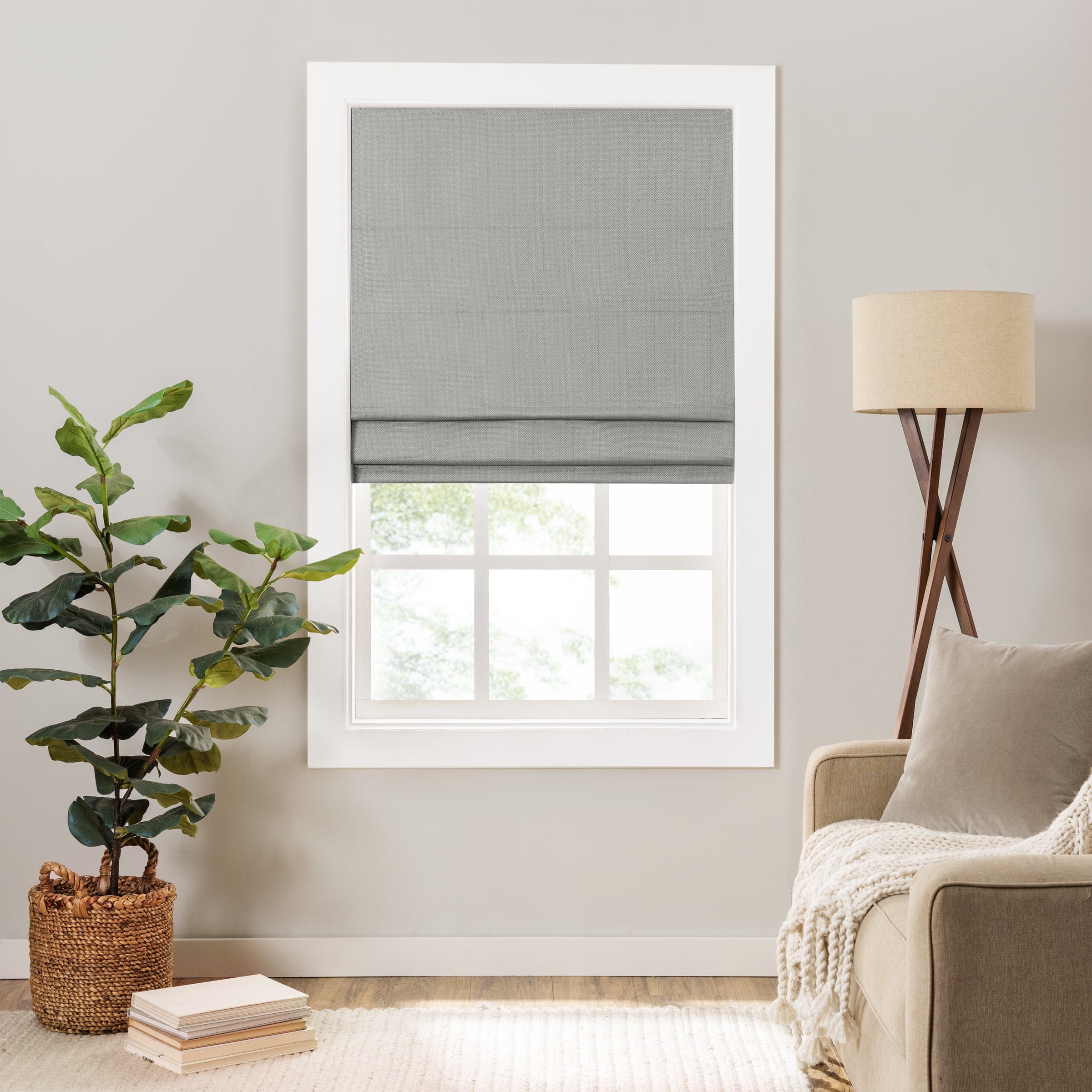 Eclipse® Lane Cordless Roman Shades | Room Darkening – SureFit