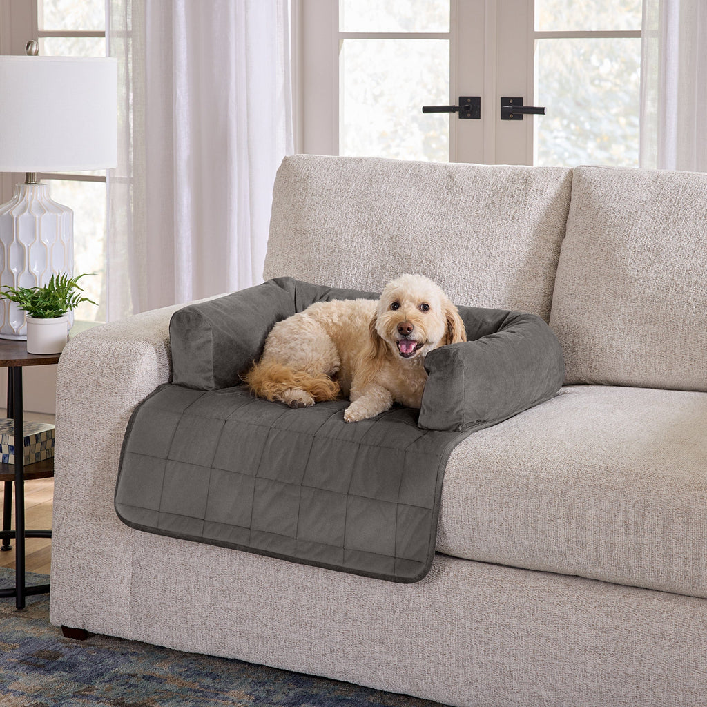 Pet-Proofing Furniture: Comfort Works Leather Sofa Cover - The Borrowed  AbodeThe Borrowed Abode