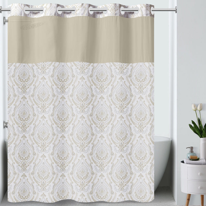 The French Blue Lines Shower Curtain-ONE SIZE