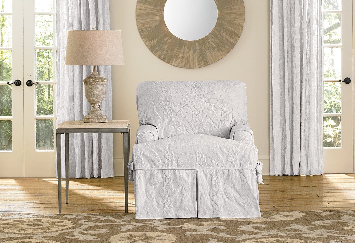 Sure fit t cushion chair outlet slipcover