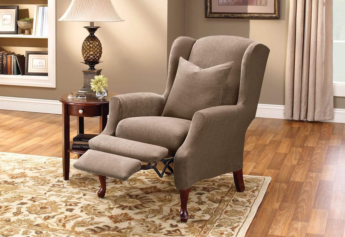 Slipcovers for wingback discount chairs with square cushion